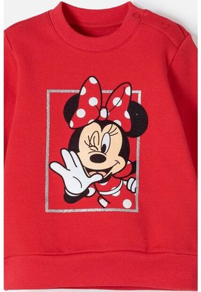 Buzo Minnie Mouse Cerrado Rojo Para Bebé Niña 9-12