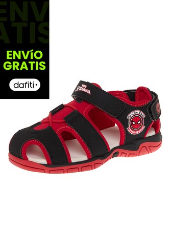 Sandalias Con Diseño De Spiderman Para Niño Pequeño Negro Disney 210221 Disney