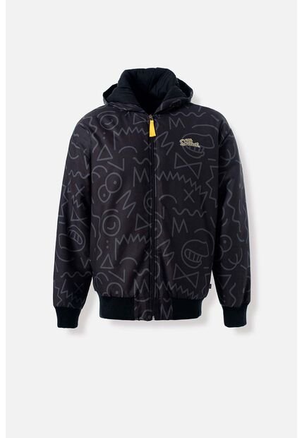 Chaqueta De Los Simpson Regular Fit Negra Para Hombre M