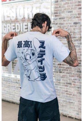 Camiseta De Lilo Y Stitch Regular Fit Para Hombre M