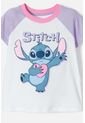 Pijama De Stitch Multicolor De Manga Corta Para Niña 2T A 5T 5T de Disney