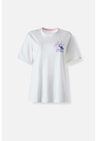 Camiseta De Stitch Marfil Regular Fit Para Mujer S Disney