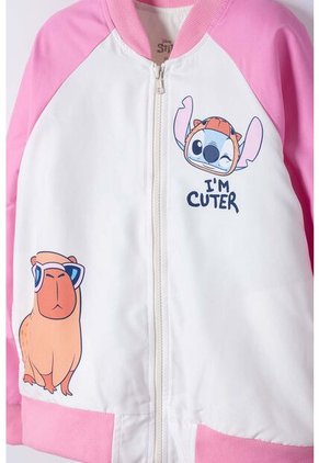 Chaqueta De Stitch Y Capybara Con Cierre Multicolor Para Niña 4