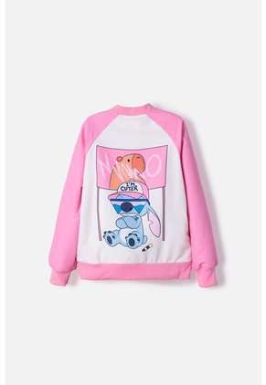 Chaqueta De Stitch Y Capybara Con Cierre Multicolor Para Niña 4