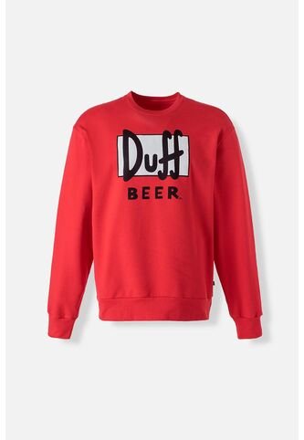 Buzo De Los Simpson Rojo Cerrado Para Hombre XL Disney