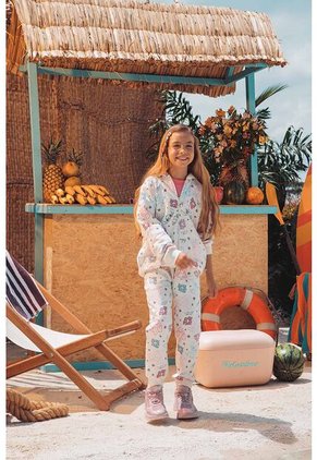 Chaqueta De Stitch Marfil Con Capucha Para Niña 8