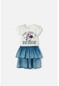 Vestido De Minnie Mouse Marfil De Falda Con Boleros Para Niña 10 de Disney
