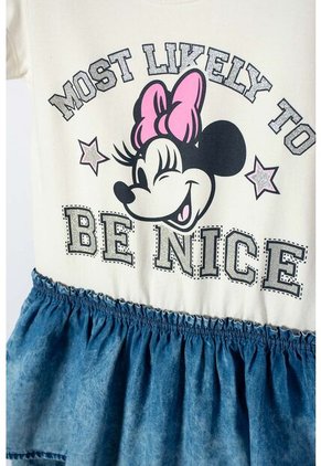 Vestido De Minnie Mouse Marfil De Falda Con Boleros Para Niña 10