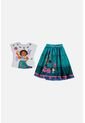 Conjunto De Encanto De Falda Blanco Y Verde Para Niña 2T A 5T 3T de Disney