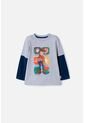 Camiseta De Toy Story Manga Larga Gris Y Azul Para Niño 3T A 6T 3T de Disney