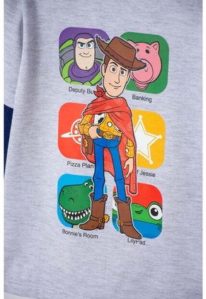 Camiseta De Toy Story Manga Larga Gris Y Azul Para Niño 3T A 6T 3T