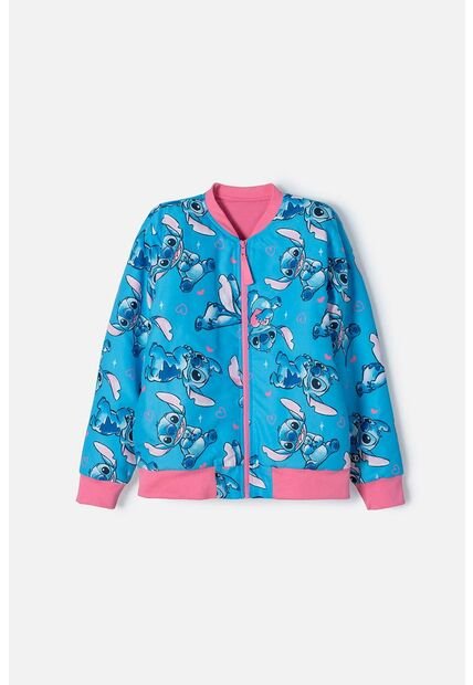 Chaqueta De Stitch Azul Con Cierre Para Niña 12