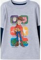 Camiseta De Toy Story Manga Larga Gris Y Azul Para Niño 3T A 6T 3T de Disney