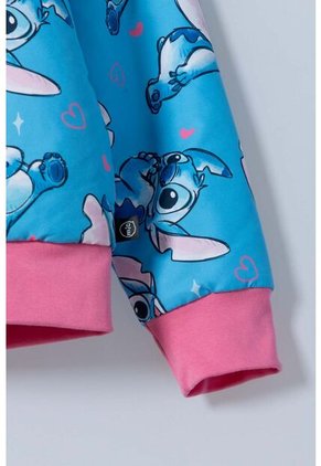 Chaqueta De Stitch Azul Con Cierre Para Niña 12