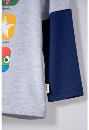 Camiseta De Toy Story Manga Larga Gris Y Azul Para Niño 3T A 6T 3T