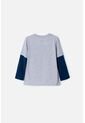 Camiseta De Toy Story Manga Larga Gris Y Azul Para Niño 3T A 6T 3T de Disney