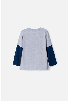 Camiseta De Toy Story Manga Larga Gris Y Azul Para Niño 3T A 6T 3T