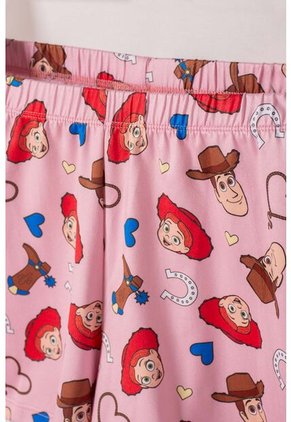 Pijama De Toy Story Con Short Marfil Para Niña 6