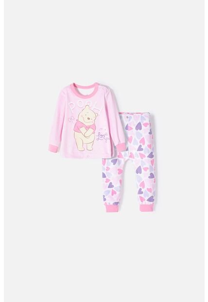 Pijama De Winnie The Pooh Multicolor Para Bebé Niña 6-9