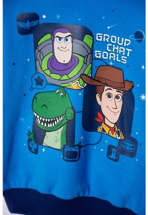 Buzo De Toy Story Cerrado Con Capucha Azul Para Niño 3T A 6T 5T