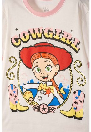Camiseta De Toy Story Manga Corta Marfil Para Niña 8