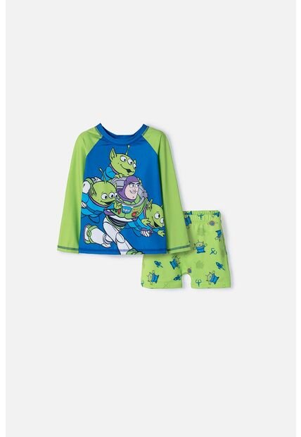 Conjunto De Baño De Toy Story Manga Larga Azul Y Verde Para Niño 3T A 6T 3T