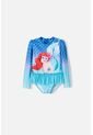 Vestido De Baño De La Sirenita Manga Larga Multicolor Para Niña 2T A 5T 3T de Disney