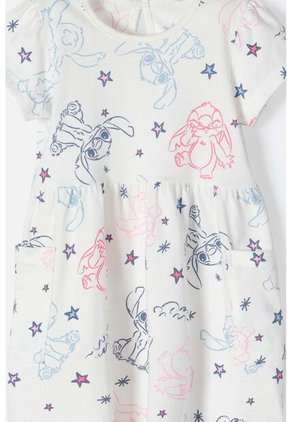 Vestido De Stitch Marfil Estampado Para Bebé Niña 9-12