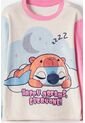 Pijama De Stitch Y Capybara Pantalón Largo Rosado Para Niña 2T A 6T 2T de Disney