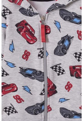 Buzo De Cars Con Cierre Gris Para Niño 2T