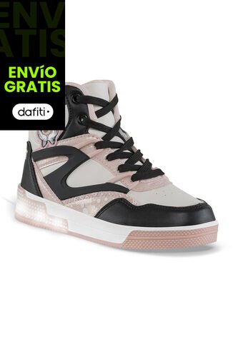 Tenis Con Luces Minnie Dilar Negro-Rosa Disney Para Niño Disney