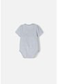 Body De Mickey Mouse Gris Jaspe Estampado En Frente Para Bebé Niño 3-6 de Disney