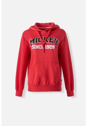 Buzo De Mickey Mouse Cerrado Rojo Para Mujer XS