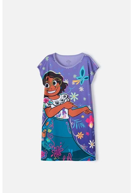 Pijama De Encanto Tipo Batola Lila Para Niña 4