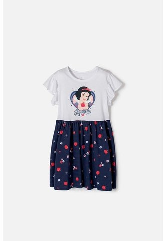Vestido De Blancanieves Blanco Y Azul De Manga Corta Con Bolero Para Niña 4 Disney