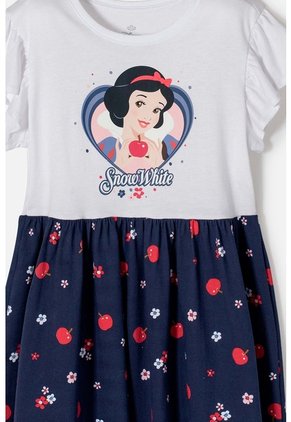 Vestido De Blancanieves Blanco Y Azul De Manga Corta Con Bolero Para Niña 4