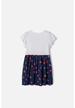 Vestido De Blancanieves Blanco Y Azul De Manga Corta Con Bolero Para Niña 4