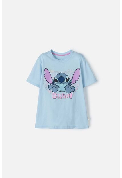 Camiseta De Stich Azul Con Brillo Para Niña 12