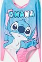 Vestido De Baño De Stitch  Manga Larga Multicolor Para Niña 8 de Disney