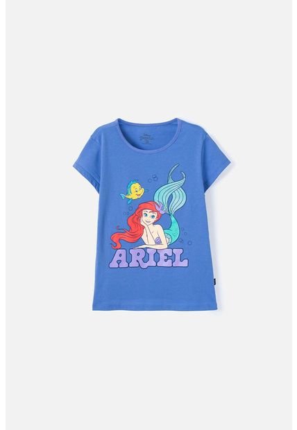 Camiseta De La Sirenita Manga Corta Morada Para Niña 8