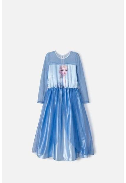 Vestido De Frozen Con Manga Larga Para Niña 4