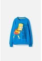 Buzo De Bart Simpson Cerrado Azul Para Niño 6 de Disney