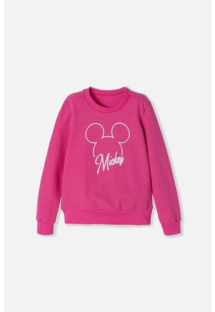 Buzo De Mickey Mouse Cerrado Fucsia Para Niña 10