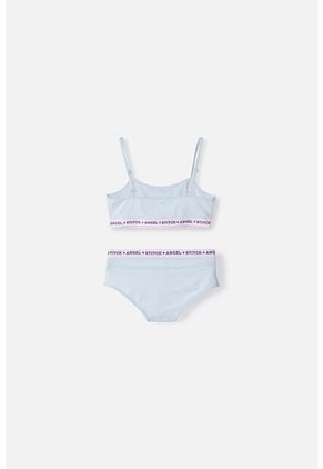 Conjunto De Top Y Panty De Stitch Azul Cielo Para Niña 8