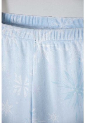 Pijama De Frozen Pantalón Largo Azul Cielo Para Niña 10
