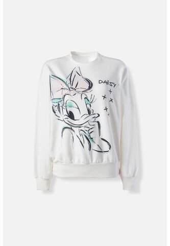 Buzo De Daisy Marfil De Diseño Cerrado Para Mujer XS Disney