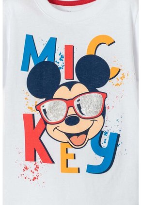 Camiseta De Mickey Mouse Blanca Manga Corta Para Niño 2T A 5T 4T