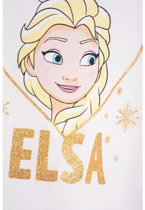 Camiseta De Elsa Marfil Manga Corta Para Niña 2T A 5T 2T
