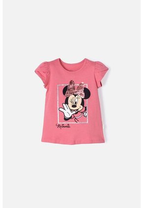 Camiseta De Minnie Mouse Rosa Viejo Manga Corta Para Niña 2T A 5T 2T