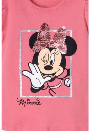 Camiseta De Minnie Mouse Rosa Viejo Manga Corta Para Niña 2T A 5T 2T